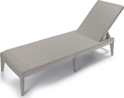 Immagine prodotto di Lettino Numana Effetto Rattan Colore Grigio Talpa Art.950 - cm.186x60x29h.