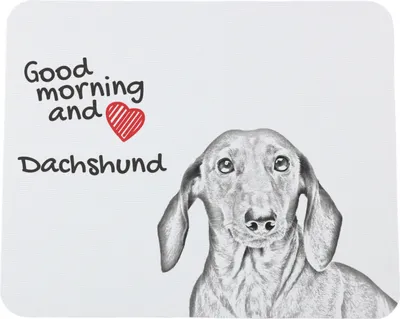 Produktbild von Dachshund Rauhhaar, Dackel, Teckel - Mauspad mit Druck, personalisiertes Mauspad mit Hund, einzigartiges Gadget für Büroangestellte von Art-Dog.