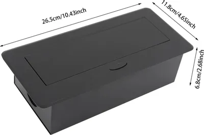 Produktbild von Steckdosenleiste - Einbau Pop-up Tischsteckdose - Für Schreibtisch und Tischplatte - Versenkbar - Flächenbündig - Schwarz