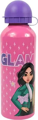 Obrázek produktu pro Dětská kovová láhev GLAM 500 ml růžová