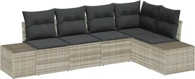 Immagine prodotto di vidaXL, 5 pezzi, grigio chiaro