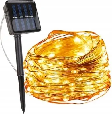 Image de Guirlande Lumineuse Solaire 200 Leds De Jardin 20 Mètres
