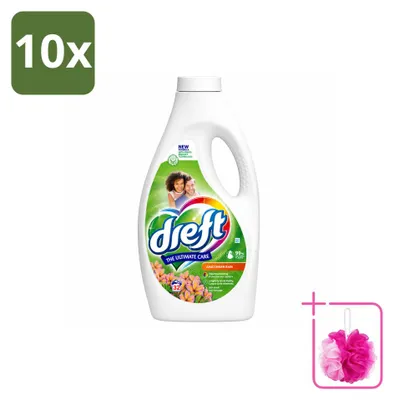 Produktbild von 10 x Dreft Flüssigwaschmittel Amazonasregen - für 32 Waschladungen - Sparpackung - 10 Stücke