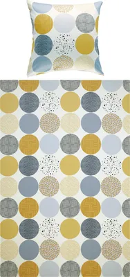 Produktbild von Erwin Müller Bettwäsche ocker-silber-weiß 1x 135x200 cm + 1x 80x80 cm