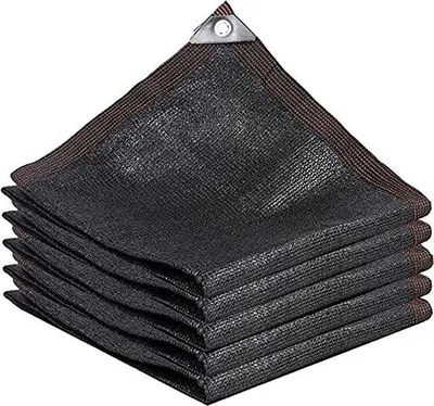 Produktbild von Famanu Sonnenschutznetz 2x3 m - UV-beständig, schwarz, mit verstärkten Ösen