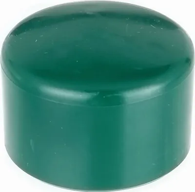 Image de Alberts 855246 Capuchon pour poteaux métalliques ronds, plastique, vert, pour poteaux Ø 44 mm, set de 20 pièces
