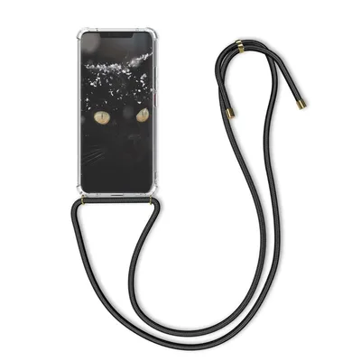Produktbild von kwmobile Necklace Case kompatibel mit Huawei Mate 20 Pro Hülle - Silikon Cover mit Handykette - Band Handyhülle Transparent