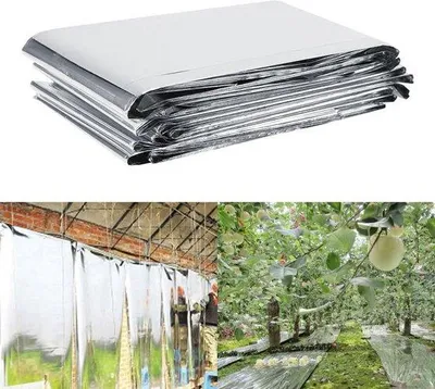 Image de Film réfléchissant argenté 210 x 120 cm pour le jardin et la serre