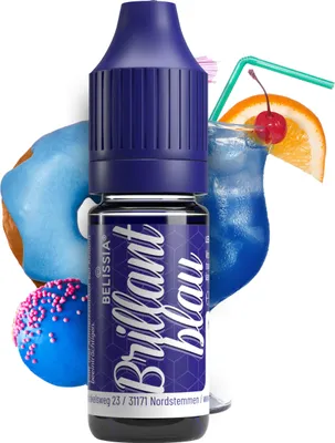 Produktbild von Belissia Lebensmittelfarbe Blau - 10ml flüssig & hochkonzentriert - Lebensmittelechte Speisefarbe zum Backen, Kochen, Fondant & DIY - vegan