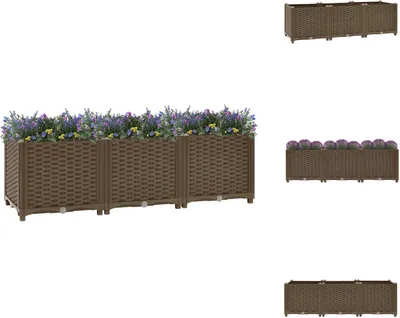 Obrázek produktu pro vidaXL Zvýšený záhon 120x40x38 cm polypropylen - Květináče a květináče