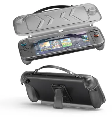 Obrázek produktu pro Pro Nintendo Switch 2 Celotělový ochranný kryt TPU Držák Stojan Transparentní