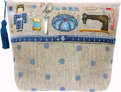 Produktbild von Le Bonheur des Dames Etui Kreuzstich Stickpackung  "Etui Couture Japanisch", Zählmuster, 23x17x8,5cm