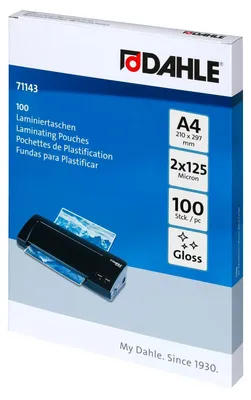 Obrázek produktu pro Laminovací fólie DAHLE 71143 A4 125 mikronů 100 kusů