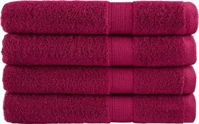 Produktbild von Premium Saunatücher SOLUND 4 Stk. Bordeaux 80x200 cm 600 g/m²
