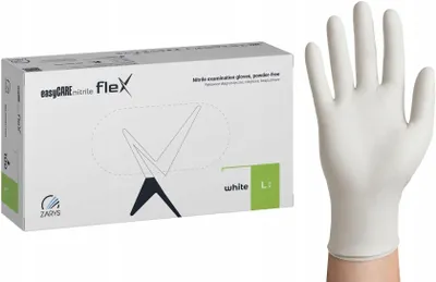 Produktbild von Zarys Nitrilhandschuhe WHITE FLEX puderfrei Größe L