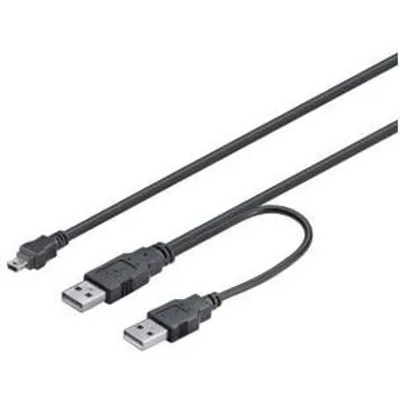 Produktbild von Deltaco 93353, 0,3 m, USB A, 2 x USB A, USB 2.0, 0,48 Gbit/s, Schwarz