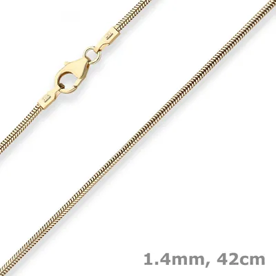 1-4mm-Schlangenkette-aus-333-Gelbgold-42cm