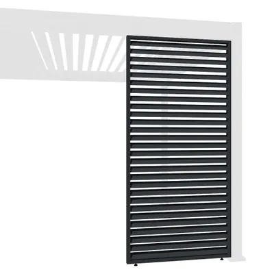 Produktbild von Horizontale Lamellenwand für Pergola | aus Aluminium | 3 Maße | Anthrazit