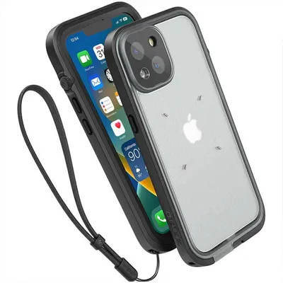 Produktbild von Wasserdichte Handyhülle Catalyst Total Protection für iPhone 14 Plus, Schwarz und Halbtransparent