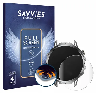 Produktbild von 4x Savvies Fullscreen Schutzfolie für Dremac EF13-E 1.85" Displayschutz Folie Fullcover Klar Transparent