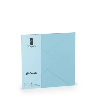 Produktbild von Briefumschläge Coloretti VE=5 Stück 16,4x16,4cm himmelblau
