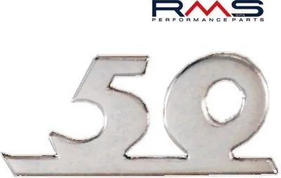 Produktbild von RMS Emblem Schriftzug 50 V5A2 V5B1 35 x 15 mm kompatibel mit Vespa PX 80