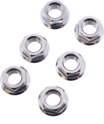 Image de Jeu de 6 écrous à créneaux M10x1,25 mm en acier inoxydable V4A