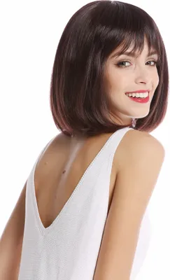 Produktbild von WIG ME UP Perücke Longbob Pony Mahagoni Braun YZF-4366-2/33
