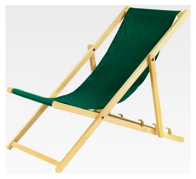 Produktbild von Klappbarer Liegestuhl aus Holz - grün