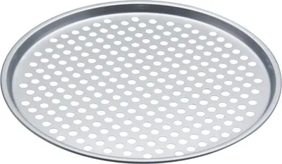 Produktbild von Kitchencraft Rundes Pizzablech, Stahl, Grau, 33x33x3 cm