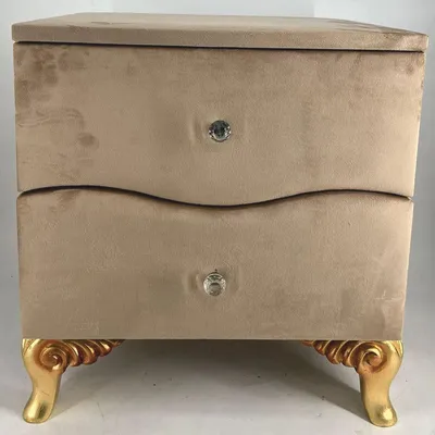 Image de Casa Padrino Table de nuit baroque à 2 tiroirs brun / or - Meubles de chambre à coucher de style baroque