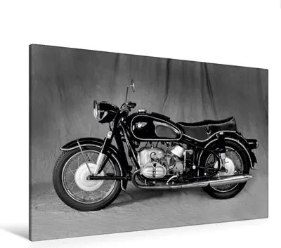 Produktbild von Calvendo  Textil-Leinwand 120 cm x 80 cm quer Ein Motiv aus dem Kalender BMW R69S in schwarzweiss, Laue Ingo; 7279015