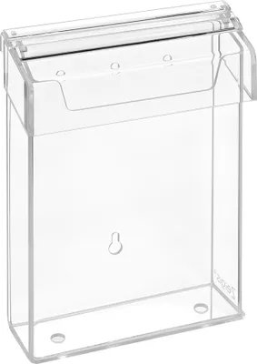 Produktbild von DIN A5 Prospektbox mit Deckel wetterfest im Hochformat zur Wandmontage / Prospekthalter / Aussen / Outdoor / Prospektständer / Flyerbox / Flyerhalter