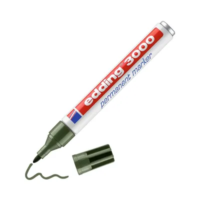 Produktbild von Edding 3000, Olivgrün, Rundspitze, Mehrfarbig, Aluminium, 1,5 mm, 3 mm