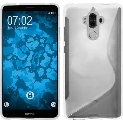 Produktbild von PhoneNatic Case kompatibel mit Huawei Mate 9 - clear Silikon Hülle S-Style + 2 Schutzfolien