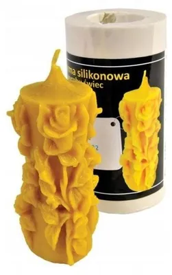 Produktbild von Łysoń Silikonform Rosenkerze Höhe 11cm