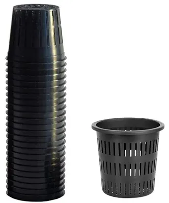 Image de Omgoods - Lot de 12 pots en filet pour hydroponie, avec large rebord