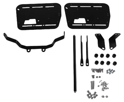 Immagine prodotto di Portapacchi laterali per moto Acciaio al carbonio, supporto per borse laterali, supporto con chiusura rapida per bauletti da 18 l, 28 l, 35 l, 38 l
