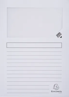 Image de Exacompta 16x 25 chemises à fenêtre Forever 130g/m2 22x31cm Blanc 50270E