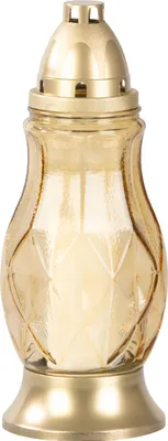 Productafbeelding van Graflicht Grave, goudkleurig glas, 40 h, 110 g, 28 cm - Set van 9 stuks