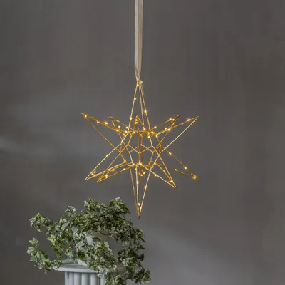Zdjęcie produktu dla Gwiazda wisząca złota 3D LIZZY 47 cm
