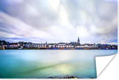 Produktbild von MuchoWow® Poster Skyline - Nijmegen - Waal 180x120 cm - Fotoplakat