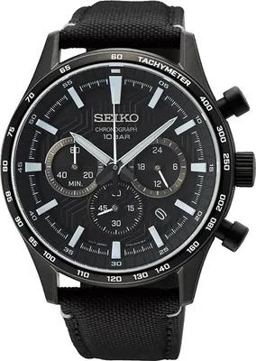 Seiko SSB417P1 Herrenuhr Chronograph Schwarz 1