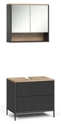 Imagen del producto de Conjunto de muebles de baño Vicco Eliza /Roble vikingo 2 piezas, Model 71938
