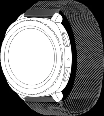 Produktbild von topp - Armband Samsung/Garmin/Huawei Watch, Mesh, grey "wie neu"