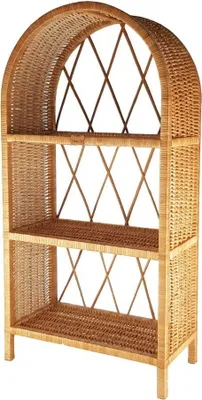 Obrázok produktu pre WikliBOX - Veľký prírodný prútený regál na knihy, prútený kôš 50x27x100 cm