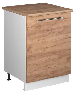 Produktbild von Küchenunterschrank Vicco Fame-Line Goldkraft Eiche/Weiß 60 cm 1 Tür mit Arbeitsplatte, Model 65124