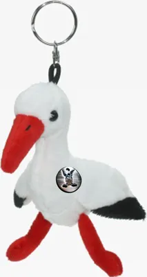 Produktbild von Storch Schlüsselanhänger Vogel Klapperstorch Plüsch Kuscheltier Anhänger ADEBAR