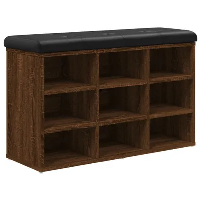 Obrázek produktu pro vidaXL Lavice na boty hnědý dubový vzhled 82x32x50 cm materiál na bázi dřeva