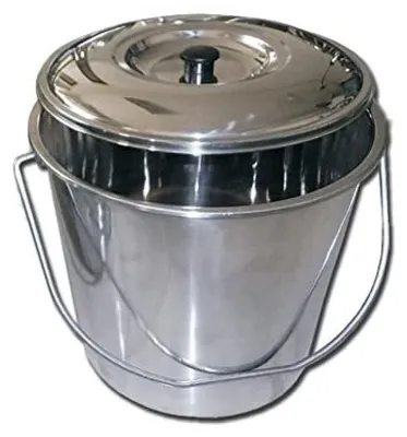 Edelstahleimer mit Deckel, 15 L, 1 Stück